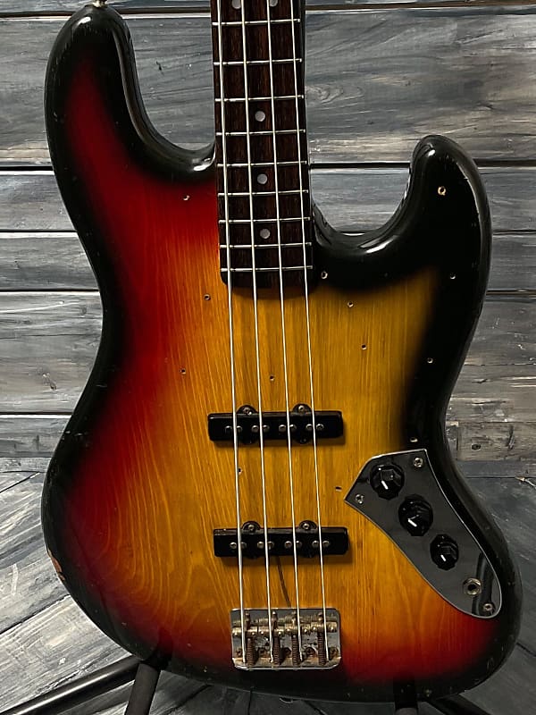 Used Greco JB 800 Japanese made 4 String Electric Bass with Gig Bag- Sunburst image 1