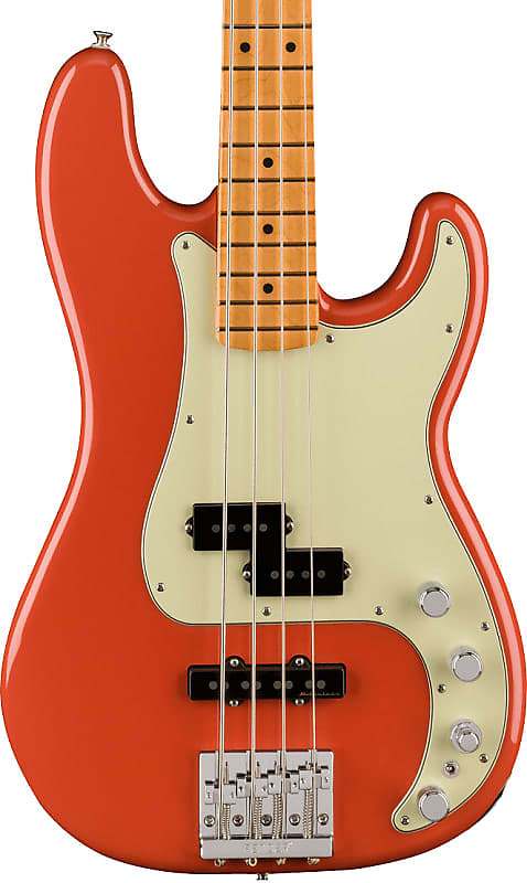 Fender Player Plus Precision Electric Bass. Maple Fingerboard, Fiesta Red image 1