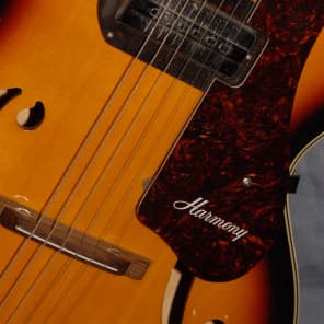 2008 Harmony H50  reissue Sunburst Hollow Electric Guitar image 1