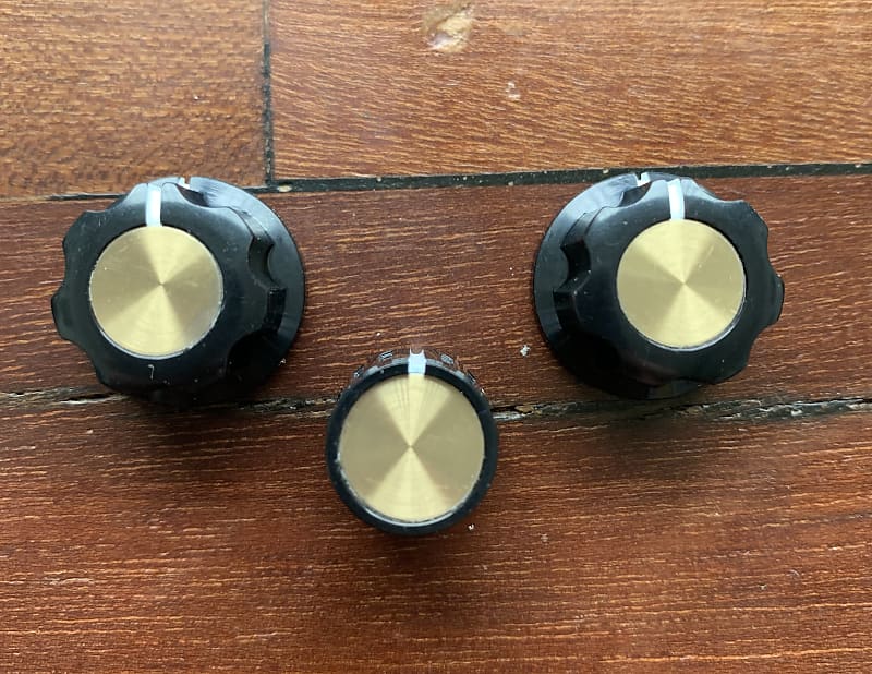 Boss Guitar Effects Pedal Set of 3 Gold Control Knobs Fits Reverb