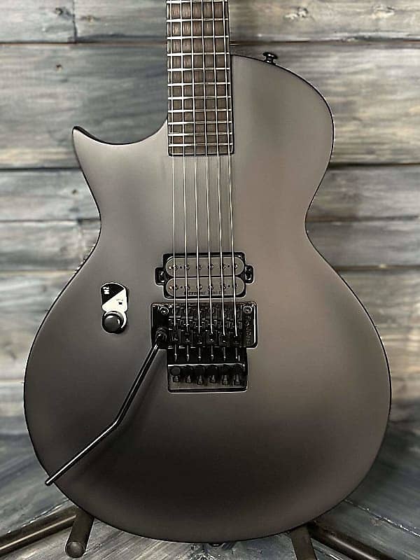 Mint ESP/LTD Left Handed EC-FR Black Metal Electric Guitar- Satin Black image 1