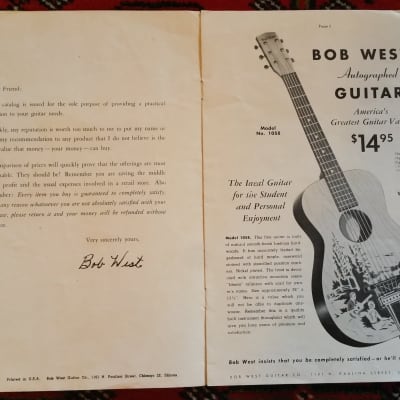 Bob West / Harmony Guitar and Accessories Catalog 1947 image 2