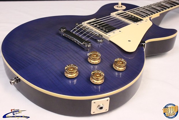 ギター Epiphone Les Paul 1960 Tribute Plus Blue Used Epiphone Les Paul 1960 Tribute Plus Electric Guitar in Trans
