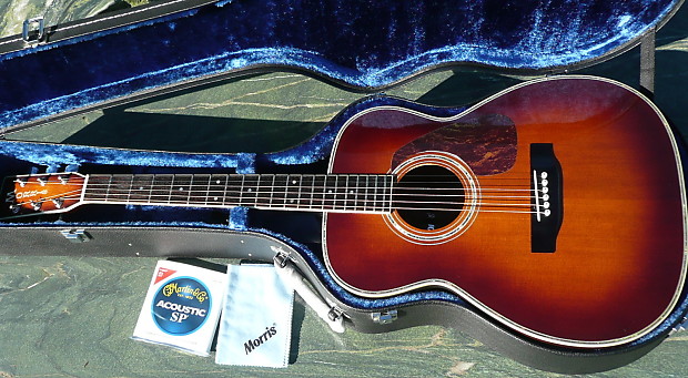 新規購入 Morris Hard with Burst Antique 1980's Top Spruce Solid MF-50 ギター