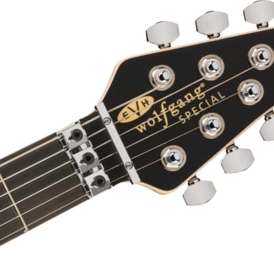 EVH Wolfgang Special Striped Series Electric Guitar, Ebony Fingerboard, White w/ Black Stripes image 5