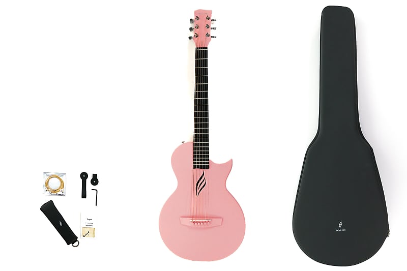 Enya NOVA GO Pink Acoustic Guitar "Pretty In Pink" image 1