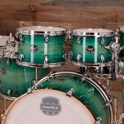 MAPEX ARMORY SPECIAL EDITION 7 PIECE DRUM KIT, EMERALD BURST image 12