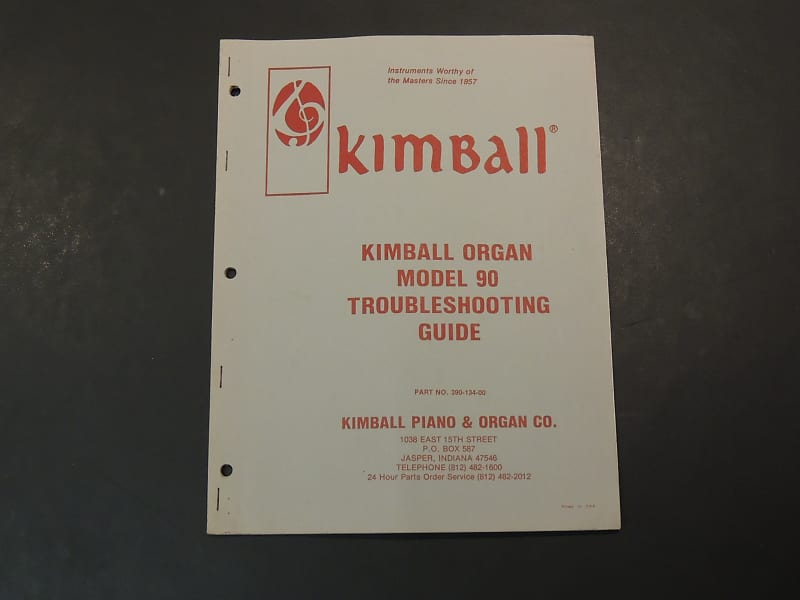 Kimball Model 90 Troubleshooting Guide [Three Wave Music] | Reverb