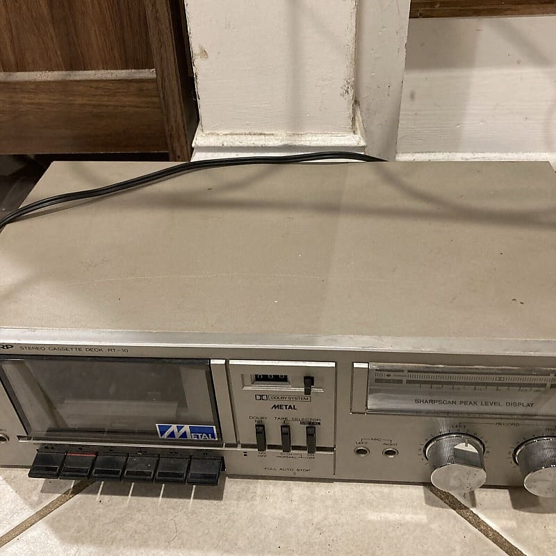 Sharp RT10 Cassette Deck For Parts/Repair Door Jammed Reverb