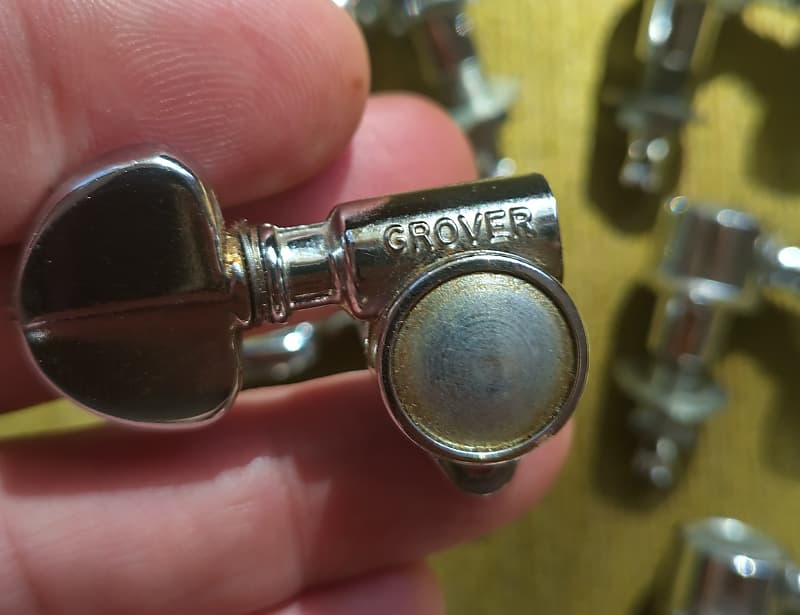 Grover USA Rotomatic 12:1 Tuning Machine Heads 1970s - Chrome image 1