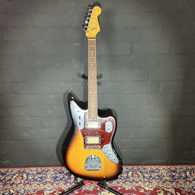 + Video Fender 2014 Kurt Cobain Roadworn Jaguar Sunburst Guitar + Case + Book - Nirvana for sale