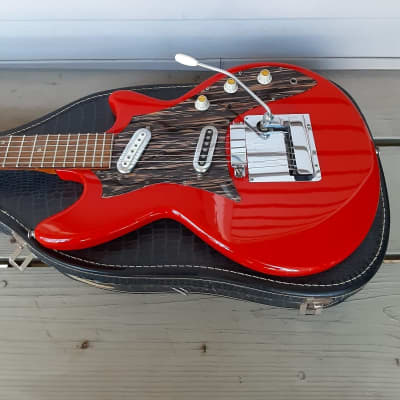 Vintage 1960's Framus 5/155 Strato Super Electric Guitar w/ Softshell Case! Rare Red Finish, Super Cool! for sale