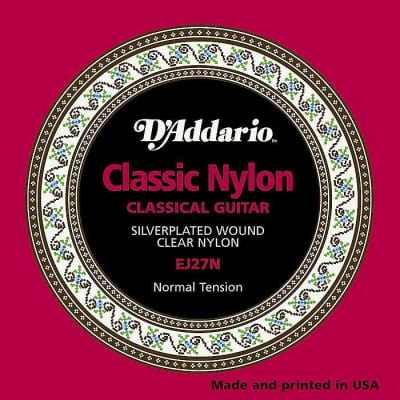 D'Addario Classic Nylon Classical Guitar Strings normal tension; EJ27N student for sale