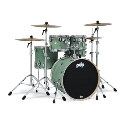 Pacific Drums Concept Maple Drum Shell Kit, 5-Piece - Satin Seafoam Green