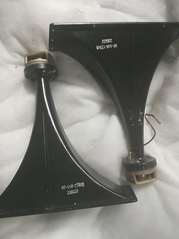 JENSEN RP 108 MIDRANGE ALNICO HORNS 10.5X4X11.25 PAIR  			