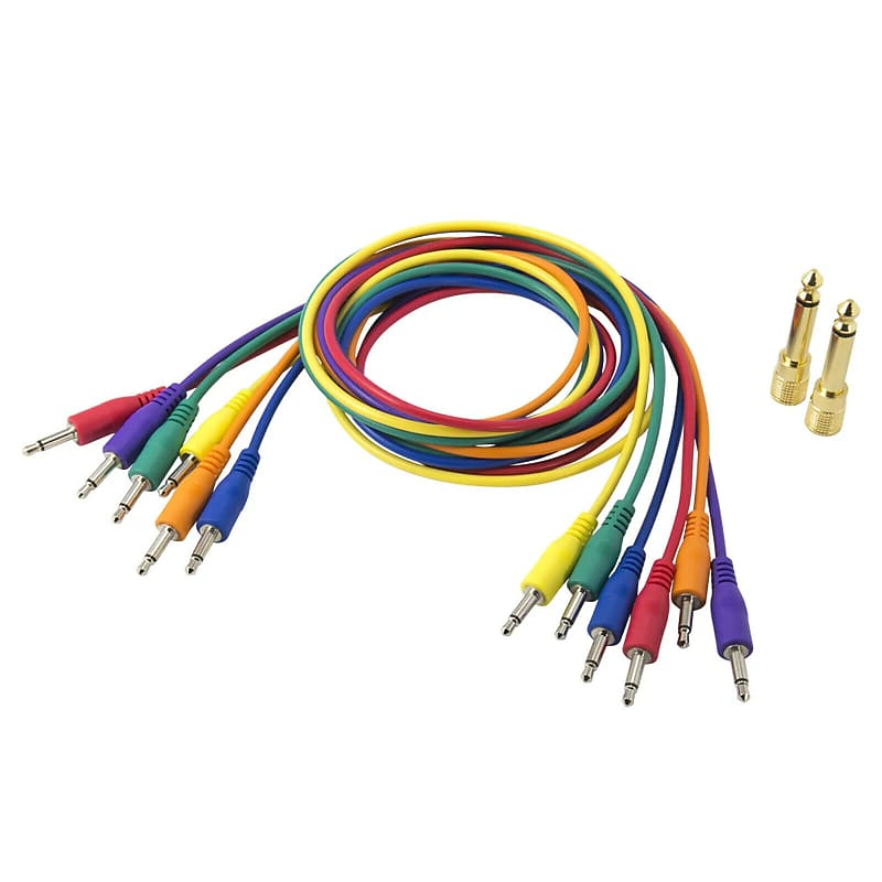 Korg SQ-CABLE-6 3.5mm Patch Cables. Pack of 6. Multiple image 1