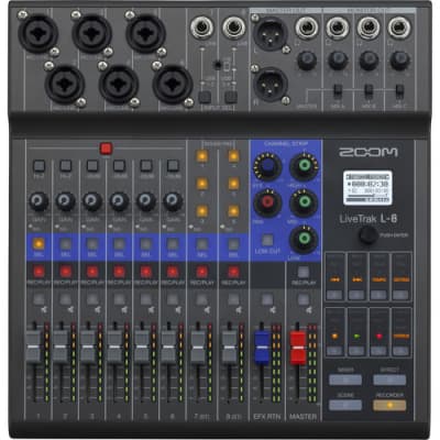 Zoom LiveTrak L-8 Portable 8-Channel Digital Mixer/Recorder with AKG K 240 Studio Pro Headphones & XLR Cable Bundle image 5