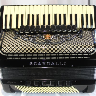 NEW Black Scandalli Super VI Extreme Piano Accordion LMMH 41 120 image 4