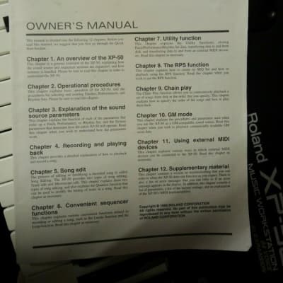 Owner's manual Original ROLAND XP50 XP 50 UK English VG Condition
