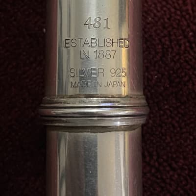 Yamaha YFL-481 Intermediate B-Foot Flute 2010s - Silver image 5