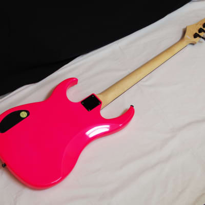DEAN Custom Zone 4-string BASS guitar new w/ Hard CASE - Florescent Pink image 6