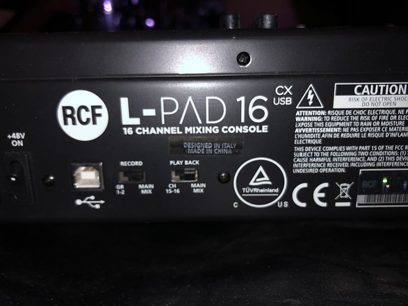 RCF L-PAD 16CX USB 16-Channel Mixing Console LPAD-16CX-USB B&H