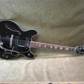 1970's DIA Matsumoku MIJ 335 Rare Semi Hollow Black W