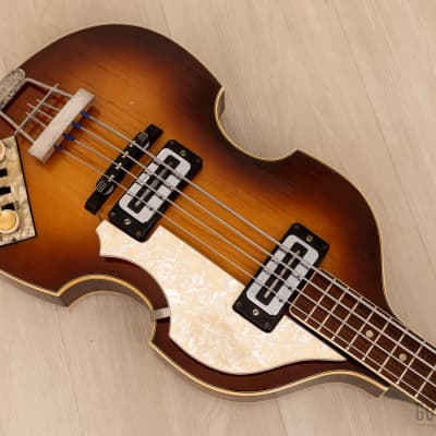 1974 Hofner 500/1 Beatle Bass Vintage Violin Bass 100% Original w/ Blade Pickups, Case image 8