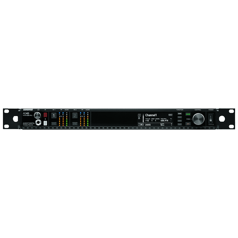 Shure AD4D 2-Channel Axient Digital Wireless Receiver (Freq A- 470-636 MHz) image 1