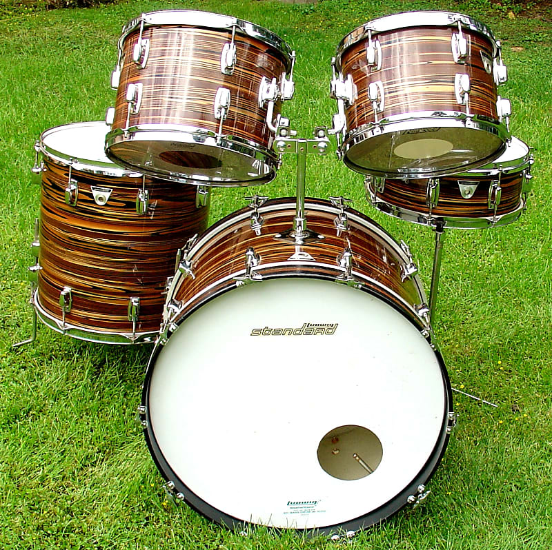 Ludwig S-330 Standard Series Twin-Tom Drum Set with 22" Bass Drum 1969 - 1974 image 2