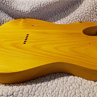 USA hand made Butterscotch body. Nitro finish .Made for a Tele neck. 3.3 Lbs. image 7