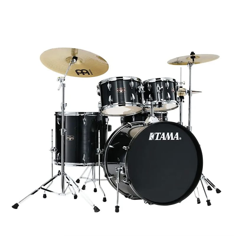Tama IE52C-HBK Imperialstar 10/12/16/22/5x14" 5pc Drum Set w/ Cymbals and Hardware - Hairline Black (Philadelphia, PA) image 1