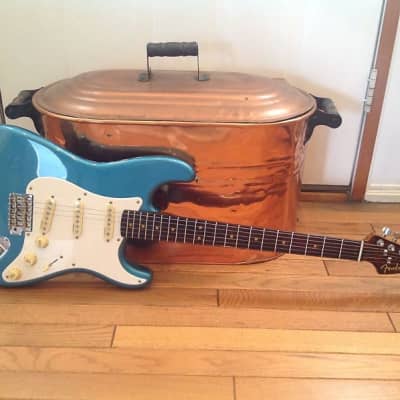 LV Custom Shop Fender (esque) Clay Dot Partscaster Stratocaster in Gloss Placid Blue image 2