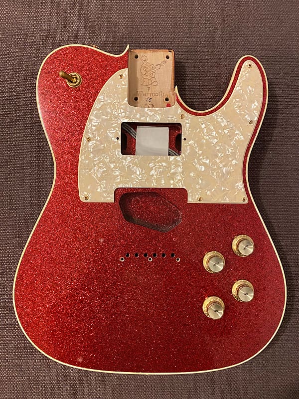 Warmoth 7/8 Tele Body - Red Flake Ivoroid Bound w/ Loaded w/ 2 Stellartone  ToneStyler & Volume Pots