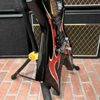 B.C. Rich Warlock Black & Red Tribal image 3