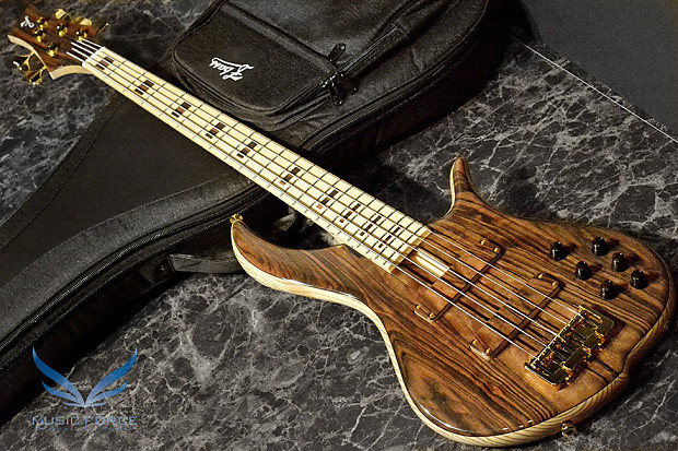 F-Bass BN5 Macassar Ebony Top w/Maple FB & Macassar Ebony Block