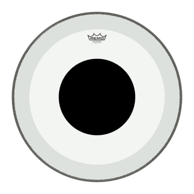 Remo Powerstroke 3 Clear Black Dot Bass Drumhead, P3-1324-10, 24 Inch image 1