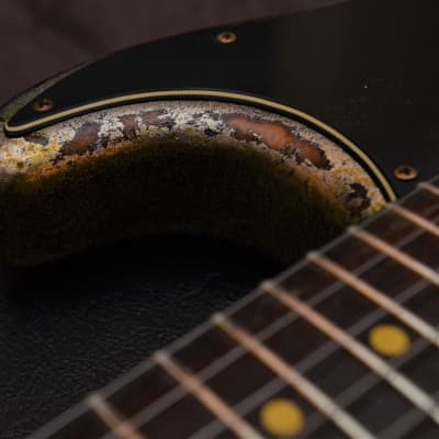Fender Stratocaster HSS Heavy Relic Custom Silver Sparkle O Black image 4