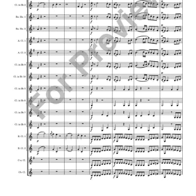 Clarinet Choir Sheet Music: Score and Parts - Gran Partita - Movement 1 (Largo) - WA Mozart, arranged for Clarinet Choir image 23