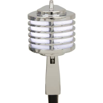Heil Sound The Fin Dynamic Microphone Chrome LED lights Live Broadcast Retro White image 2