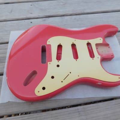 Immagine 4lbs 1oz BloomDoom Nitro Lacquer Aged Relic Faded Fiesta Red S-Style Vintage Custom Guitar Body - 4