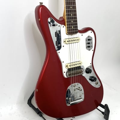 Fender Jaguar 1966 - Candy Apple Red Matched Headstock image 5
