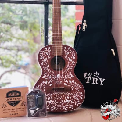 Kala Mandy Harvey Learn to Play Singnature Series Tenor Ukulele KIT with Tote Bag, Quickstart Guide,Clip-On Tuner, Free Online Lessons and Free Kala App image 7