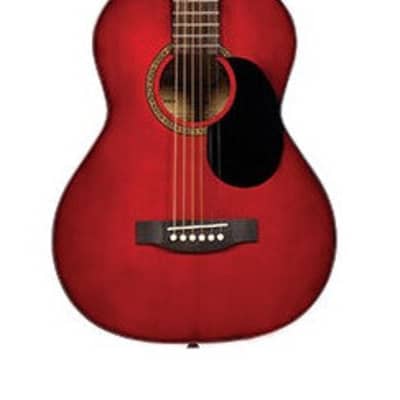 Beaver Creek 3/4 Size Acoustic Guitar w/Gig Bag  - Transparent Red for sale
