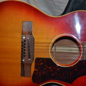 Gibson b25 12string acoustic guitar 1963 cherry sunburst image 1