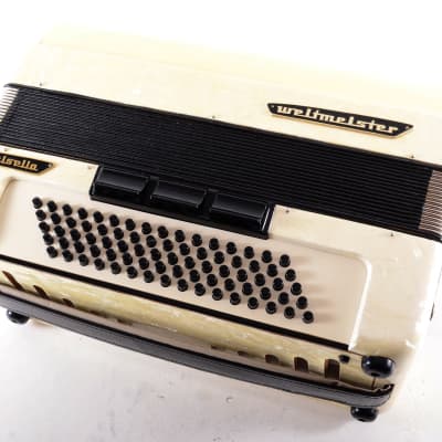 Rare German TOP Quality Accordion Weltmeister Unisella - 80 bass, 8 switches + Original Hard Case & Straps - Video image 19