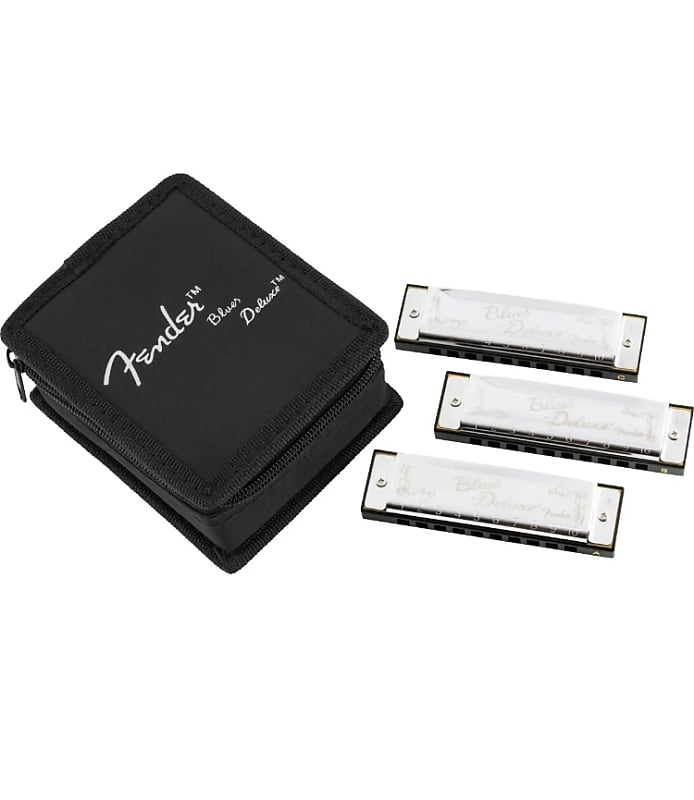 Fender Blues deluxe harmonica 3 pack (c,g,a) image 1