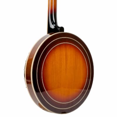 Gold Tone OB-2AT/L Mastertone Mahogany Neck Archtop Bowtie Banjo with Hard Case for Left Handed Players image 2