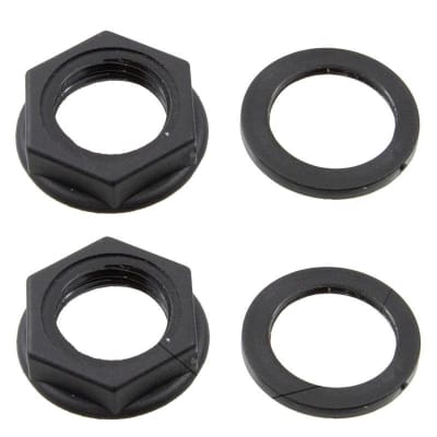 All Parts Black Plastic Nut and Washer for Marshall Amps EP-4974-023 image 1