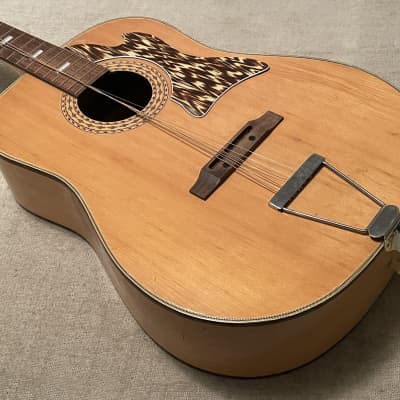 1970’s Decca 12 String Acoustic Guitar Natural Blonde Cool Headstock Overlay w Matching Pickguard MIJ Japan TLC image 7